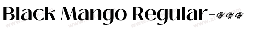 Black Mango Regular字体转换